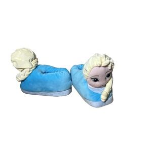 Disney Frozen Elsa Plush Girls' Winter Cozy Slipper Size M/L‎ -10 in Soles